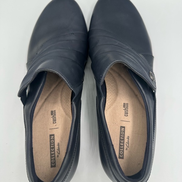 Clarks Women's Navy BlueHope Roxanne Leather Shoes Size 10M - Picture 7 of 12